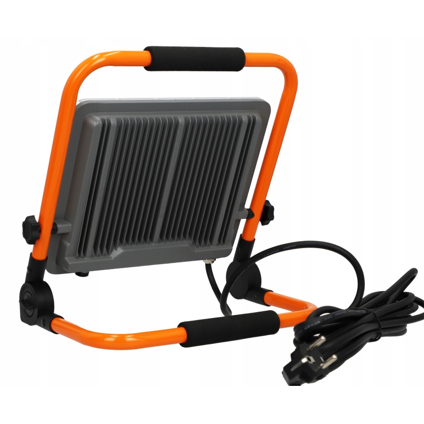 LED reflektor sa stativom LED/100W/230V 4500K IP65 narandžaste boje