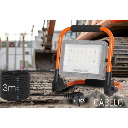 LED reflektor sa stativom LED/50W/230V 5000K IP65 narandžaste boje