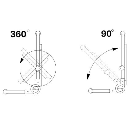 LED reflektor sa stativom LED/50W/230V 5000K IP65 narandžaste boje