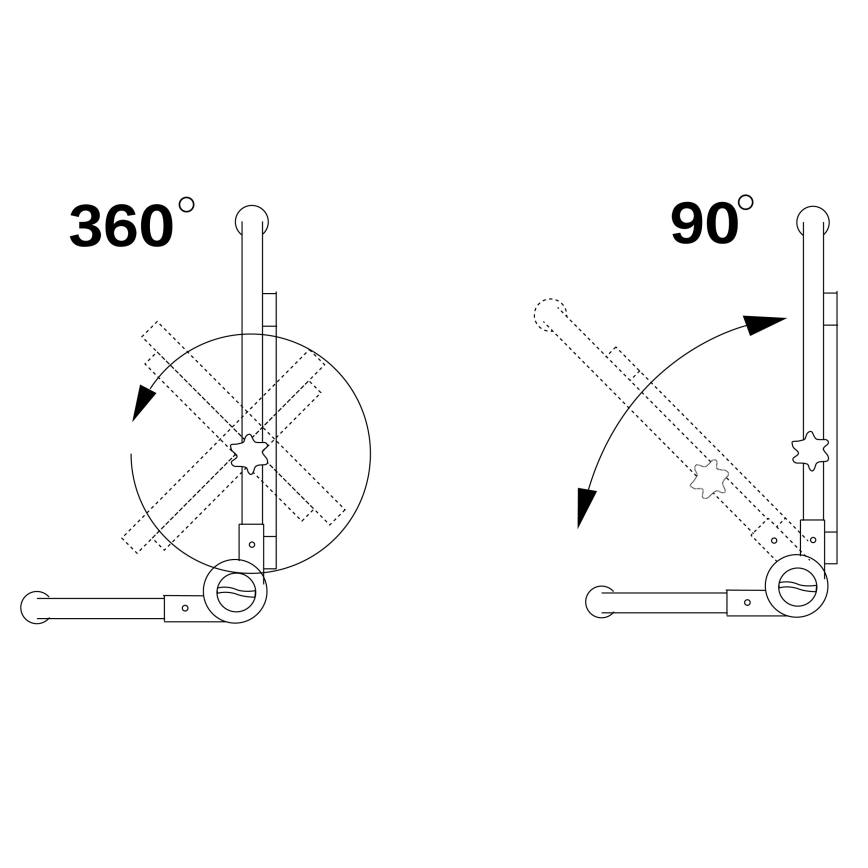 LED reflektor sa stativom LED/50W/230V 5000K IP65 narandžaste boje