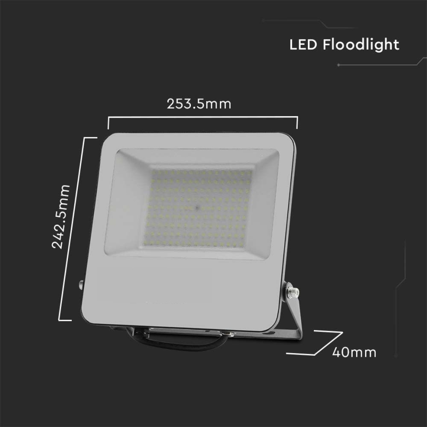 LED reflektor SAMSUNG čip 100W/230V 4000K IP65 crna