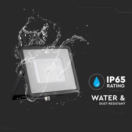 LED reflektor SAMSUNG čip, 50W, 230V, 6500K, IP65, crni