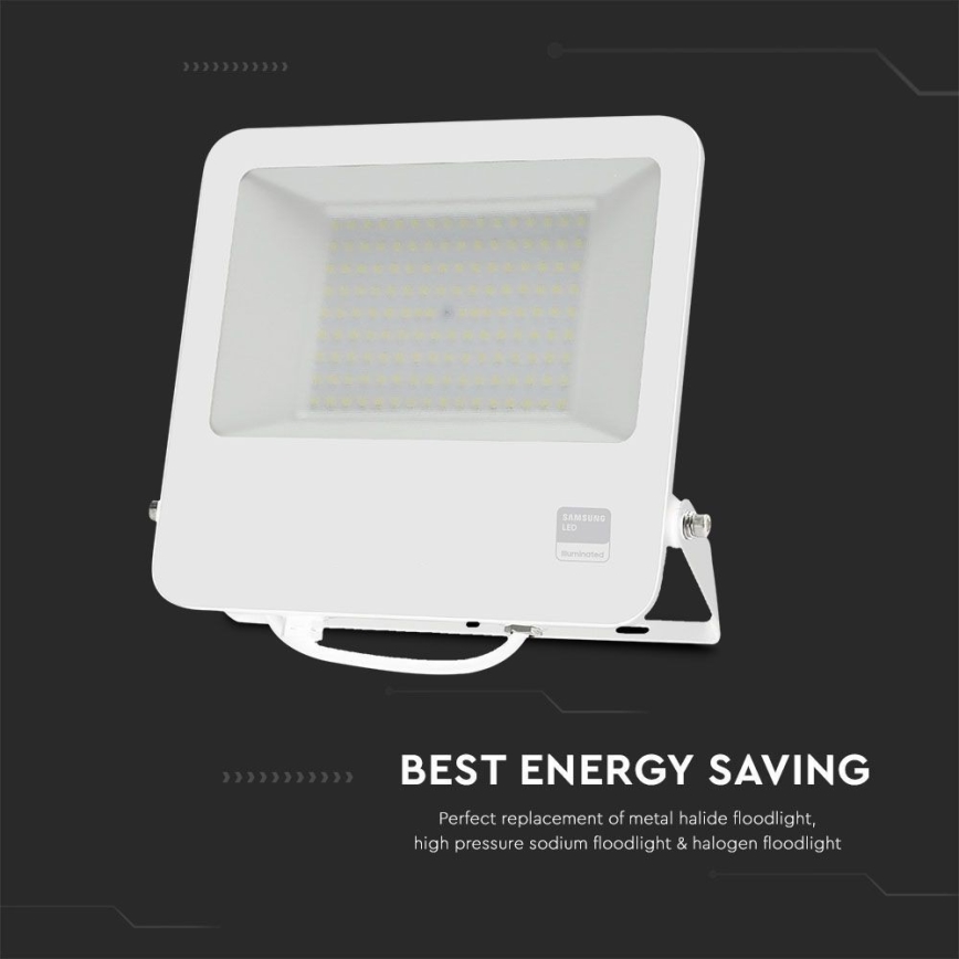 LED reflektor SAMSUNG čip LED/100W/230V 6400K IP65 bela