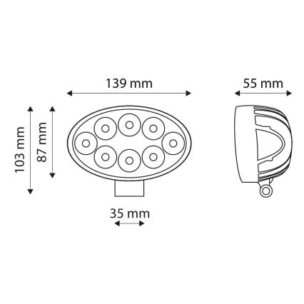 LED reflektor za automobil EPISTAR LED/24W/10-30V IP67 6000K