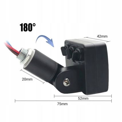 LED reflektor za spoljašnju upotrebu sa senzorom pokreta i sumraka LED/30W/230V 4000K IP65 crna