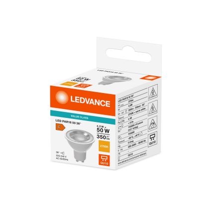 LED reflektorska sijalica PAR16 GU10/4,5W/230V 2700K 36° - Ledvance