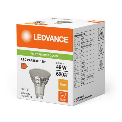 LED reflektorska sijalica PAR16 GU10/6,9W/230V 2700K 120° - Ledvance