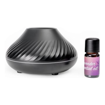 LED RGB aroma difuzer sa imitacijom plamena LED/6,5W/5V 130ml crna