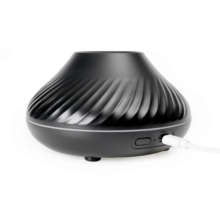 LED RGB aroma difuzer sa imitacijom plamena LED/6,5W/5V 130ml crna