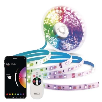 LED RGB+CCT prigušiva traka GOSMART LED/11W/230V 2 m 2700-6500K IP44 Wi-Fi + daljinski upravljač