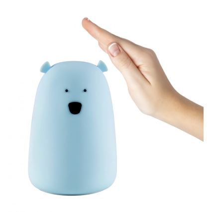 LED RGB Dečija dodirna lampica BEAR LED/0,8W/5V plava