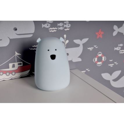 LED RGB Dečija dodirna lampica BEAR LED/0,8W/5V plava