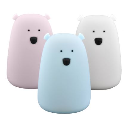 LED RGB Dečija dodirna lampica BEAR LED/0,8W/5V ružičasta + USB