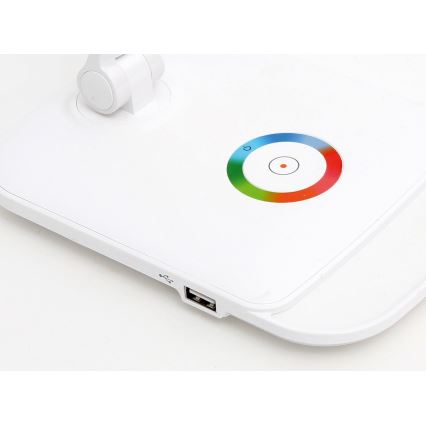 LED RGB dodirna prigušiva stona lampa LED/18W/230V + USB