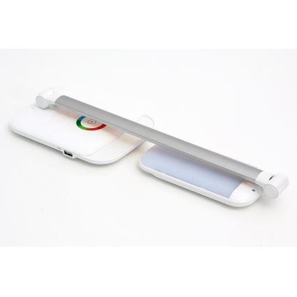 LED RGB dodirna prigušiva stona lampa LED/18W/230V + USB