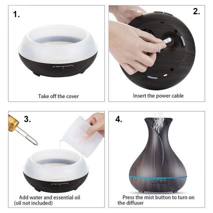 LED RGB ovlaživač vazduha i jonizator 400 ml