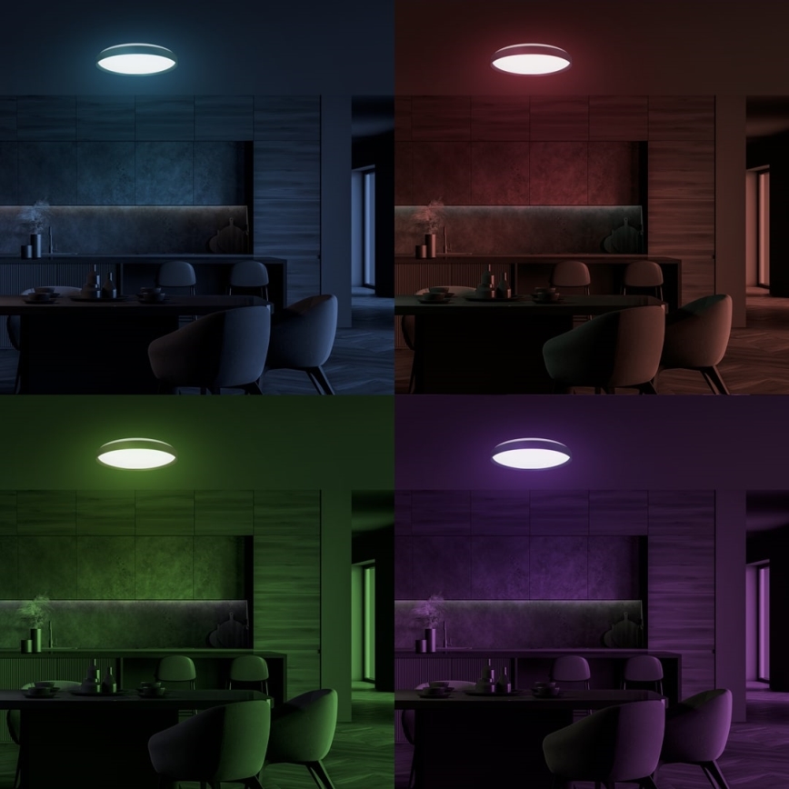 LED RGB prigušiva plafonska svetiljka RINGO LED/36W/230V + daljinski upravljač
