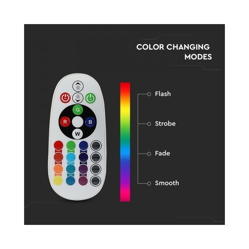 LED RGB prigušiva sijalica E14/3,5W/230V 6400K + daljinski upravljač