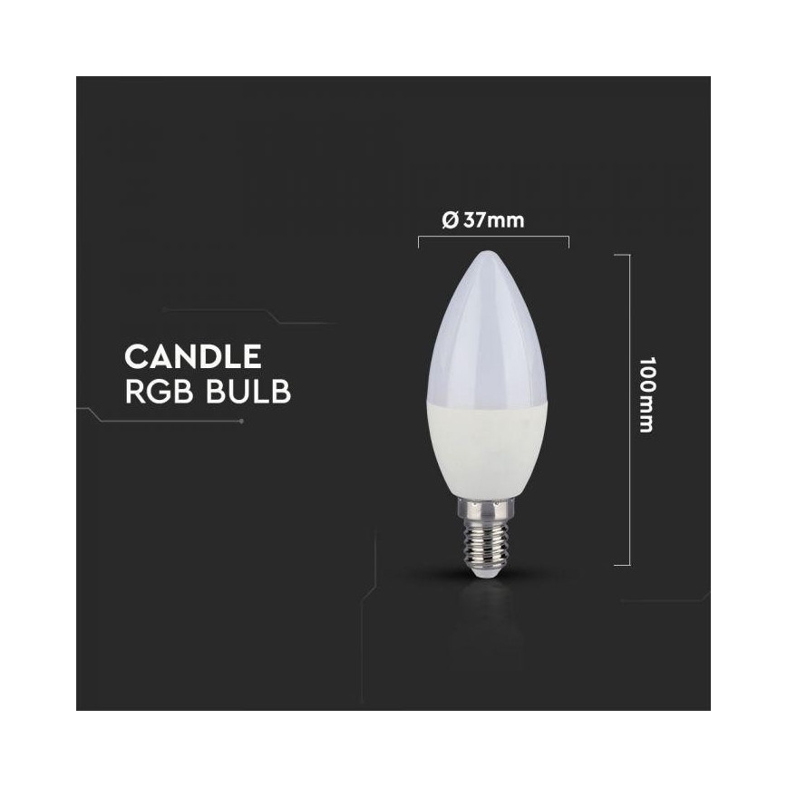 LED RGB prigušiva sijalica E14/3,5W/230V 6400K + daljinski upravljač