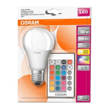 LED RGB prigušiva sijalica STAR+ A60 E27/9W/230V 2700K - Osram