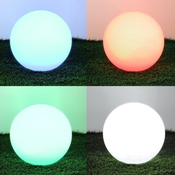 LED RGB prigušiva solarna lampa GARDEN BALL LED/5W/3,7V 3000K IP54 2200 mAh prečnik 40 cm + daljinski upravljač