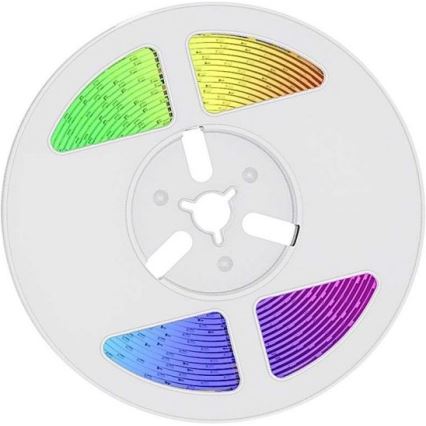 LED RGB prigušiva solarna traka LED/1,2W/3,7V IP67 5m + daljinski upravljač