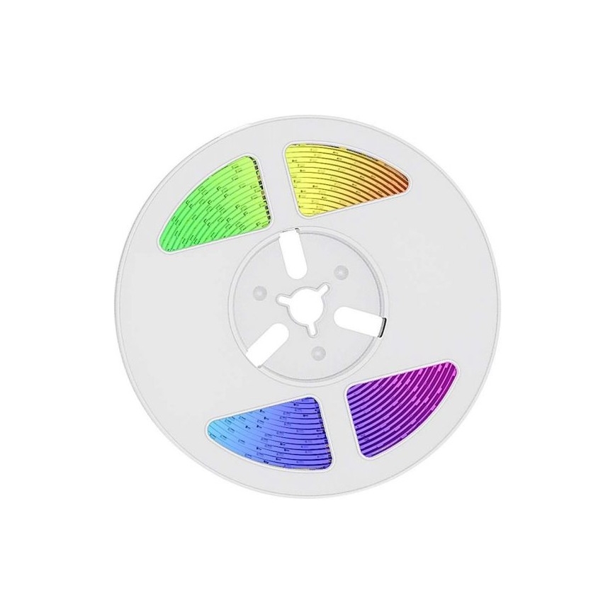 LED RGB prigušiva solarna traka LED/1,2W/3,7V IP67 5m + daljinski upravljač