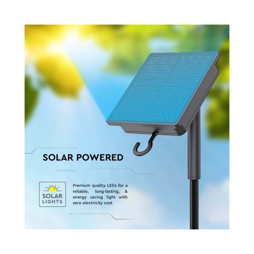 LED RGB prigušiva solarna traka LED/1,2W/3,7V IP67 5m + daljinski upravljač