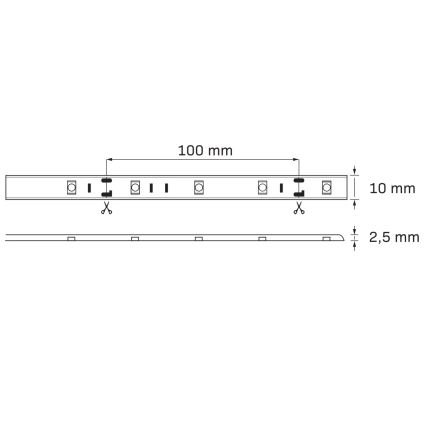LED RGB prigušiva spoljašnja traka 5m LED/14W/12V IP65 + daljinski upravljač