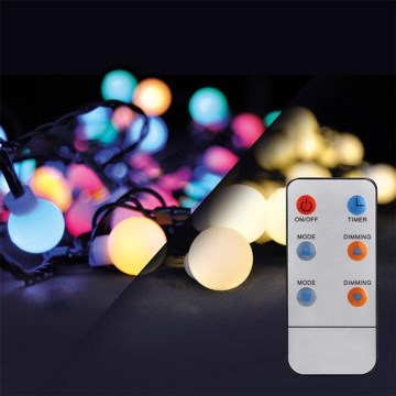 LED RGB prigušiva spoljašnji lanac lampica 200xLED/8 funkcija 25m IP44 + daljinski upravljač