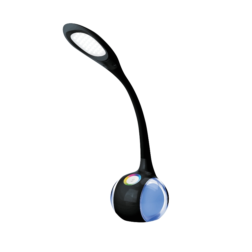 LED RGB prigušiva stona lampa LED/7W/230V crna
