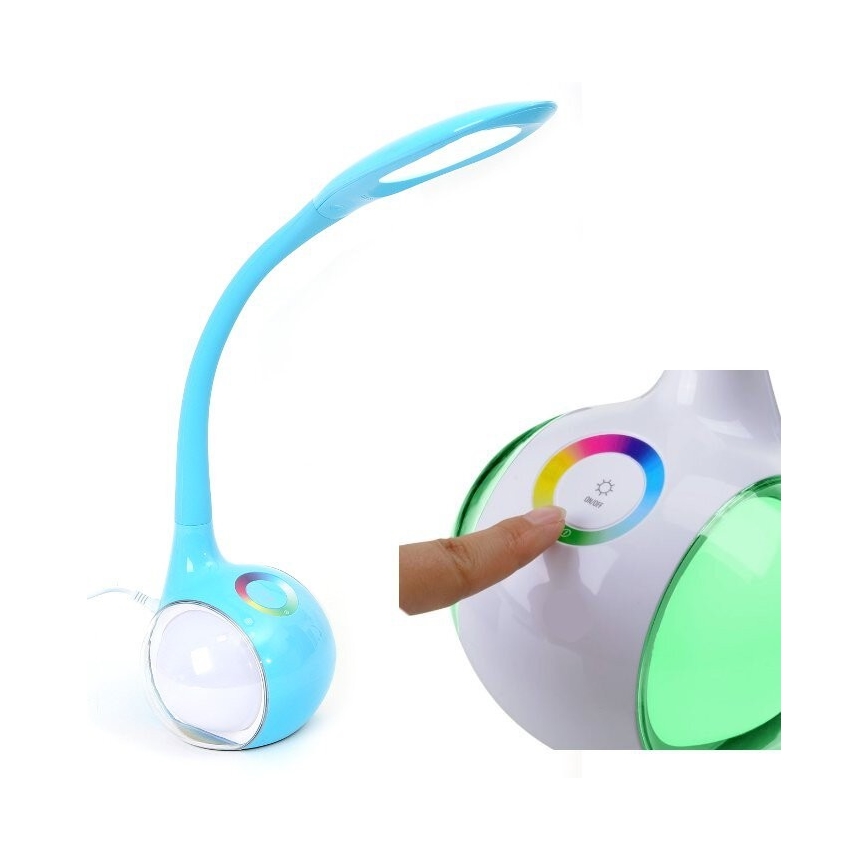 LED RGB prigušiva stona lampa LED/7W/230V plava