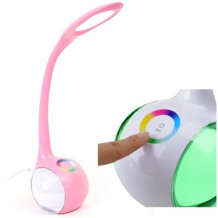 LED RGB prigušiva stona lampa LED/7W/230V ružičasta