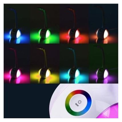 LED RGB prigušiva stona lampa LED/7W/230V ružičasta