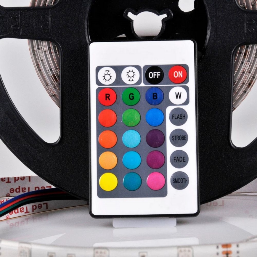 LED RGB prigušiva traka 5m LED/18W/12V IP20 + daljinski upravljač