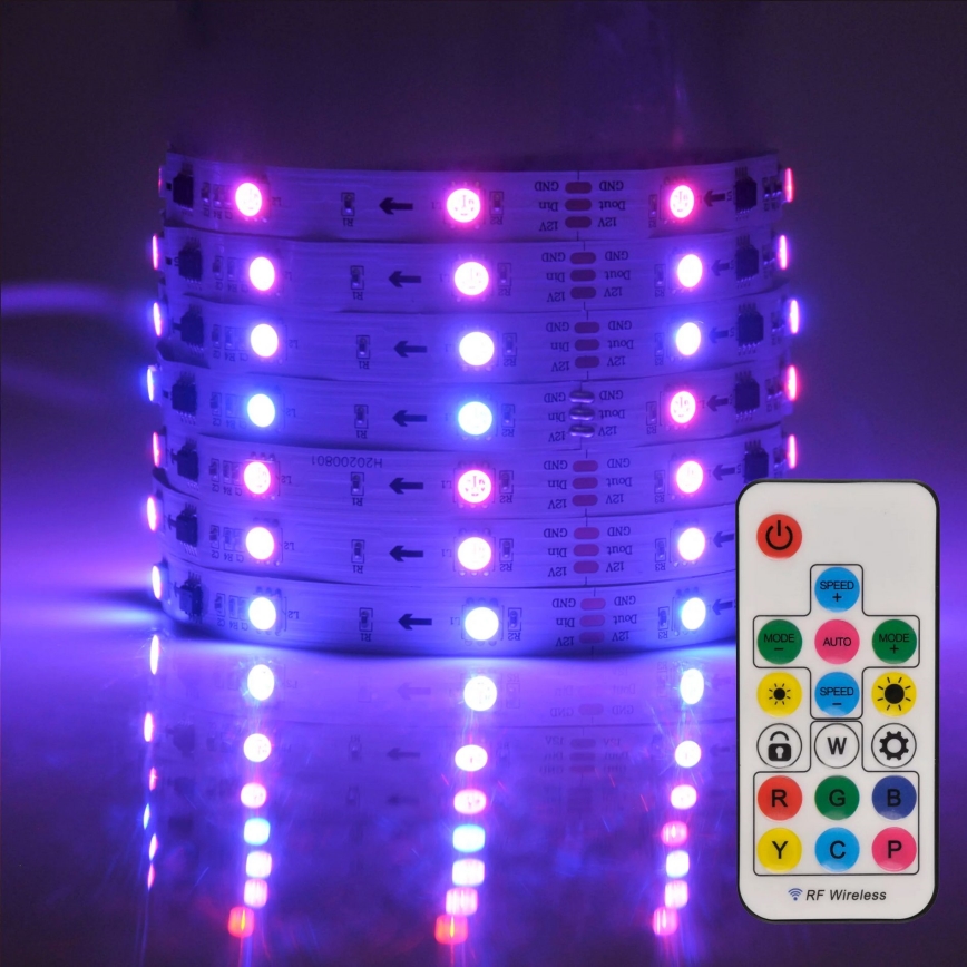 LED RGB prigušiva traka MAGIC 2 m LED/12W/230V + daljinski upravljač