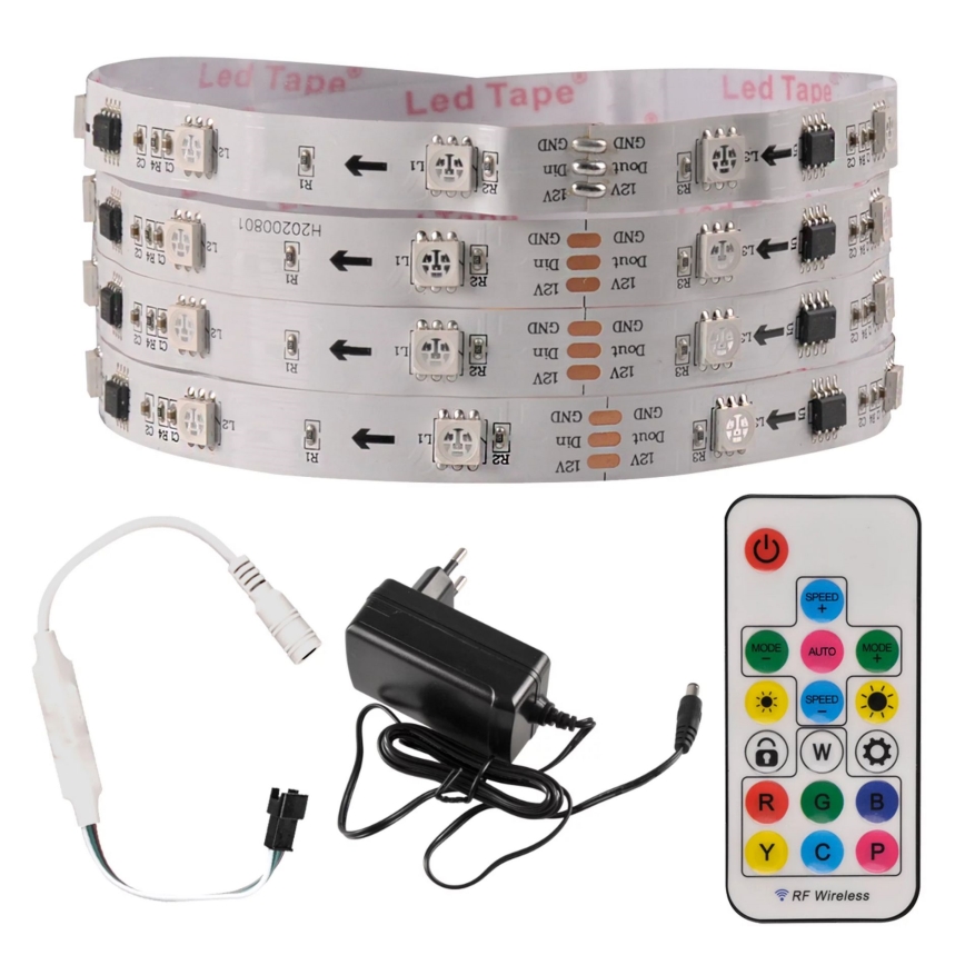LED RGB prigušiva traka MAGIC 2 m LED/12W/230V + daljinski upravljač