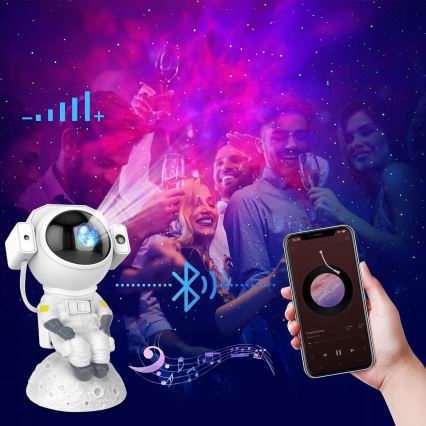 LED RGB projektor 3 u 1 LED/5 W/5 V 3000/4000/6000 K Astronaut + daljinski upravljač