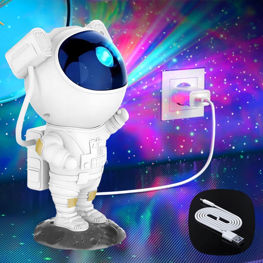 LED RGB projektor LED/5W/5V astronaut + daljinski upravljač