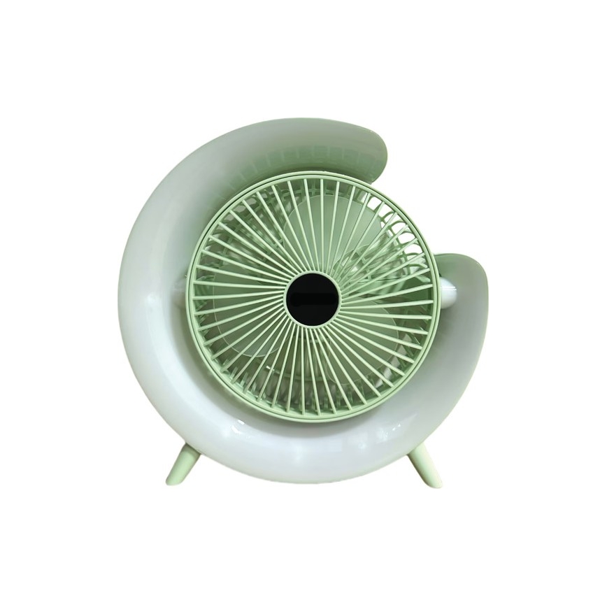 LED RGB punjiv stoni ventilator 5W/5V 1200 mAh zeleni