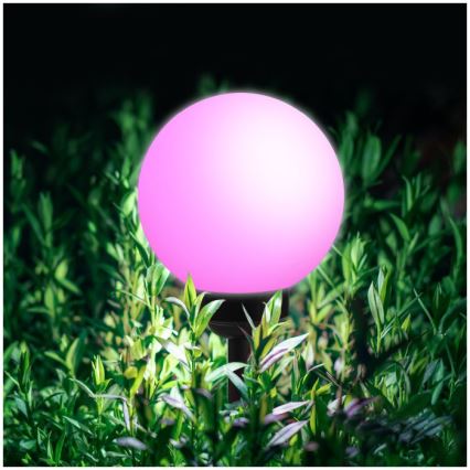 LED RGB solarna lampa SPHERE, LED/1,2 V, IP44, 200 mAh, prečnik 20 cm