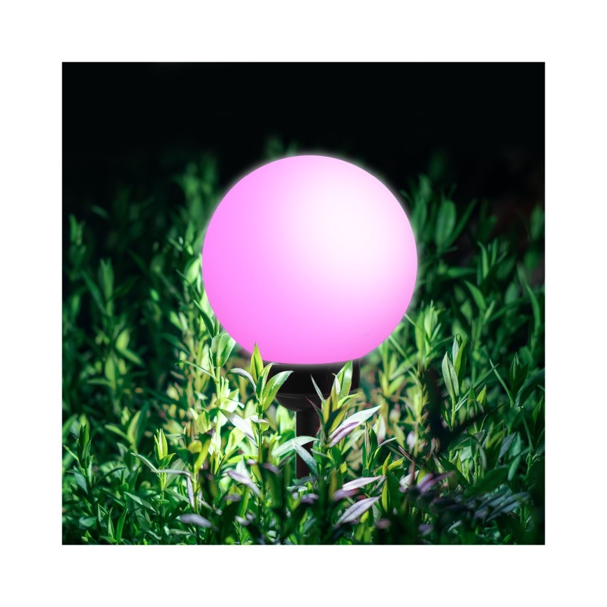 LED RGB solarna lampa SPHERE, LED/1,2 V, IP44, 200 mAh, prečnik 20 cm