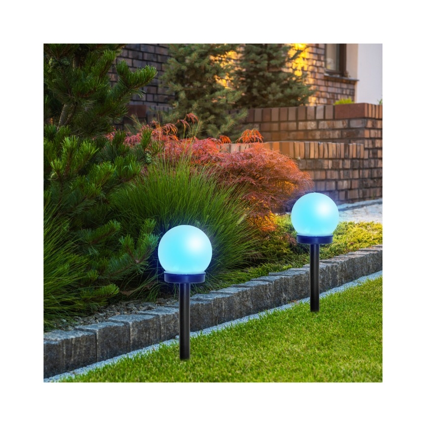LED RGB Solarna lampa SPHERE LED/1,2V IP44 40 mAh prečnik 10 cm