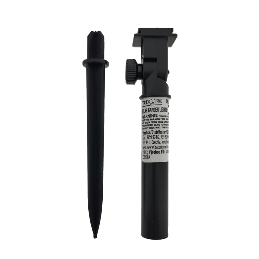 LED RGB solarna svetiljka 10xLED/1,2V 300 mAh IP44 crna