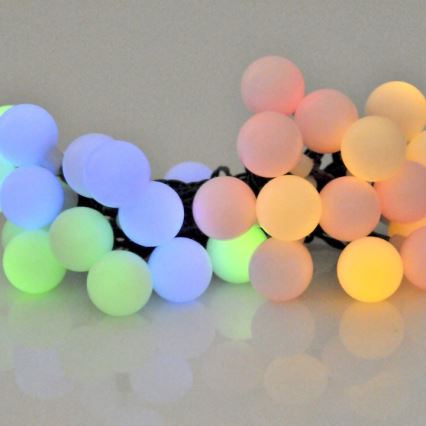 LED RGB solarni lanac PARTY 30xLED/1,2V 400 mAh 3,9 m IP44