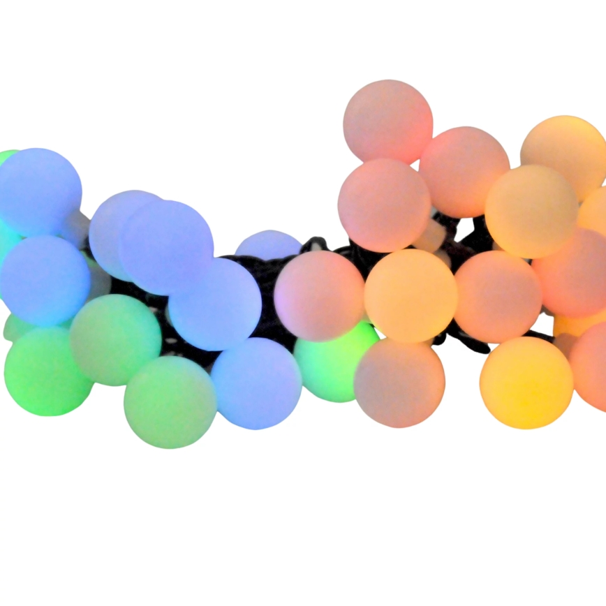 LED RGB solarni lanac PARTY 30xLED/1,2V 400 mAh 3,9 m IP44