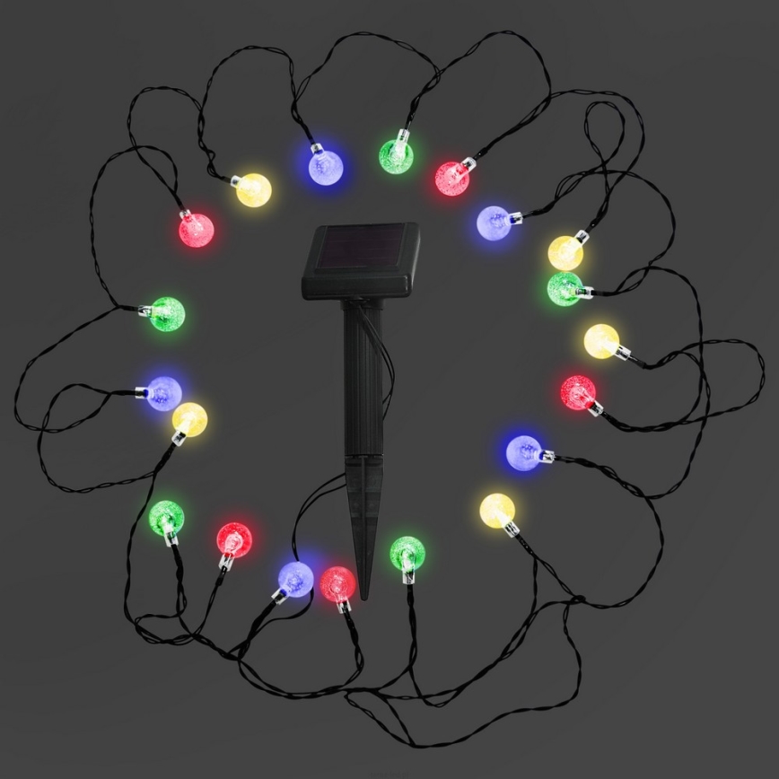 LED RGB Solarno svetlo 20xLED/1,2V 300 mAh IP44