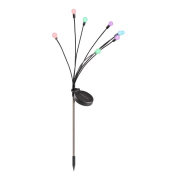 LED RGB solarno svetlo FIORINI 8xLED/1,2V 600 mAh IP44 crna