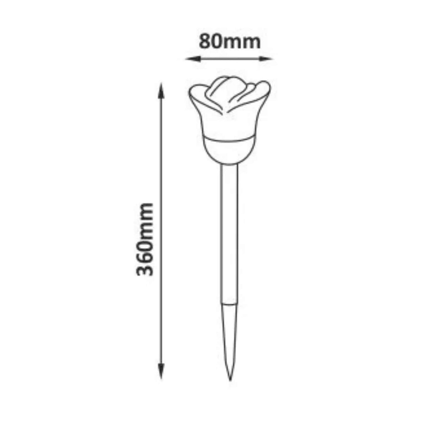 LED RGB Solarno svetlo ROSE LED/1,2V 100 mAh IP44