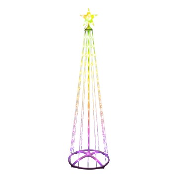 LED RGB spoljašnja božićna jelka 190xLED/230V 1,8 m IP44 + daljinski upravljač